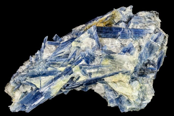 Vibrant Blue Kyanite Crystal Cluster In Quartz - Brazil #113493